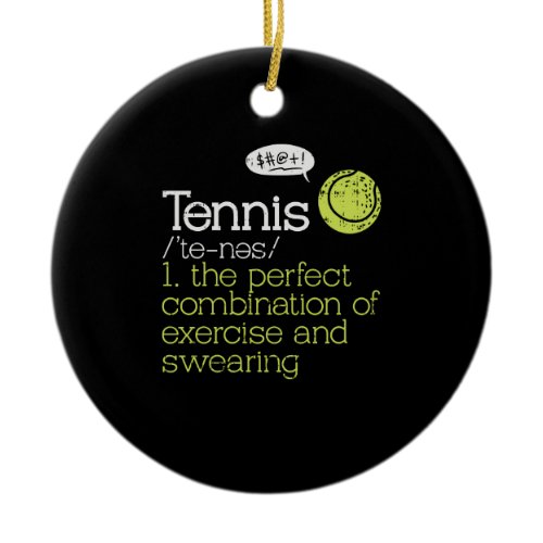 Tennis Definition Ceramic Ornament