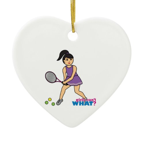 Tennis Player Girl - Medium Ceramic Ornament