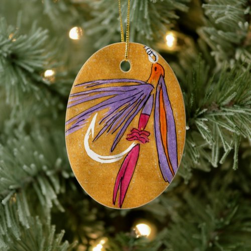 The "Pink and Purple" wet fly Christmas Ornament