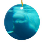 Underwater Beluga Whale Ceramic Ornament