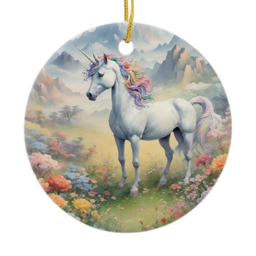 Unicorn  ceramic ornament