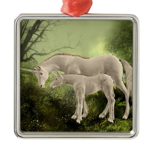 Unicorns Metal Ornament