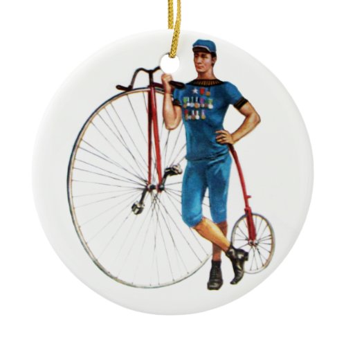Vintage Bicycle Championship Ceramic Ornament