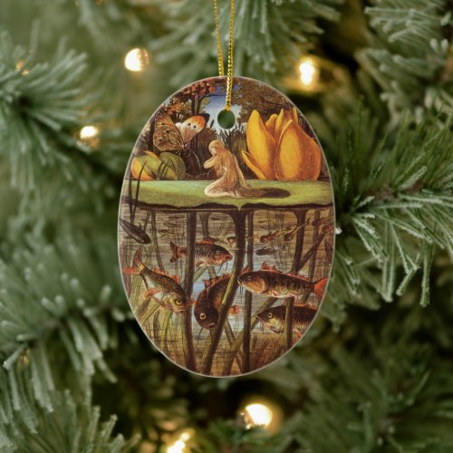 Vintage Thumbelina Fairy Tale, Eleanor Vere Boyle Ceramic Ornament