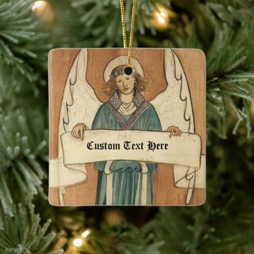 Vintage Victorian Angel by William Morris Ceramic Ornament