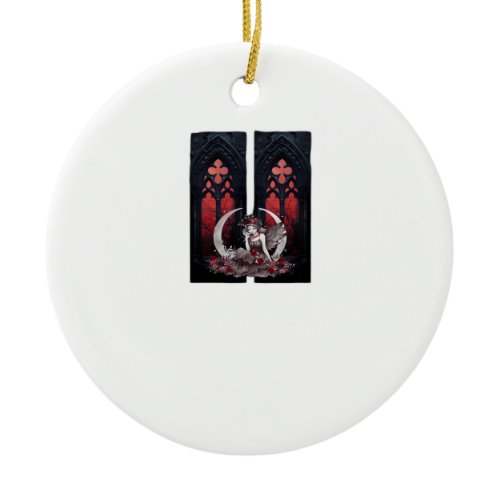 Whimsigoth Fairy Gothic Style Classic Ceramic Ornament