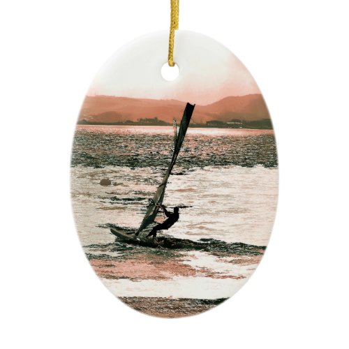 WINDSURFING CERAMIC ORNAMENT