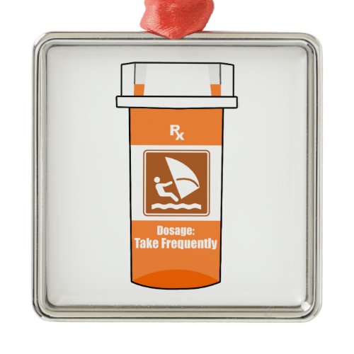 Windsurfing Is My Drug Metal Ornament