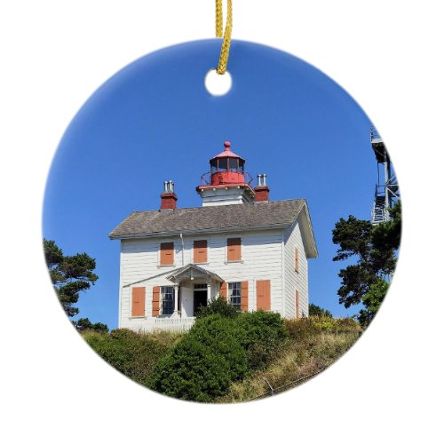Yaquina Bay Lighthouse, Newport, Oregon Ceramic Ornament